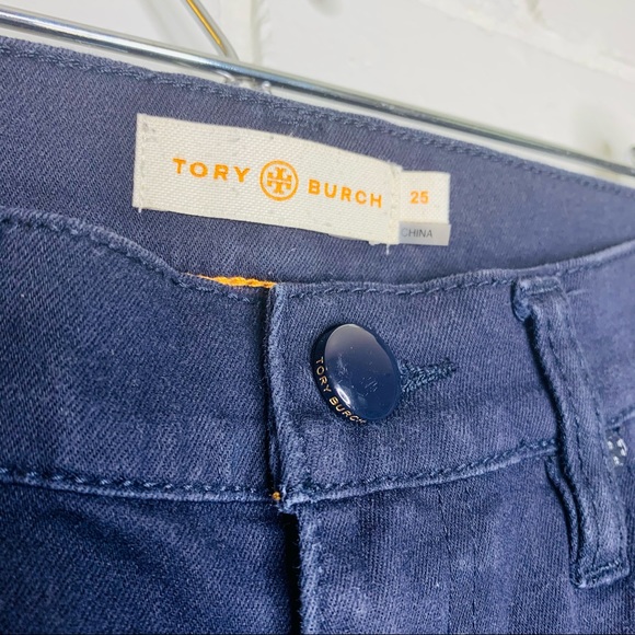 Tory Burch Skinny Jean Navy Blue Stretchy High Rise Pants Women 25 Size 2 - Picture 6 of 10